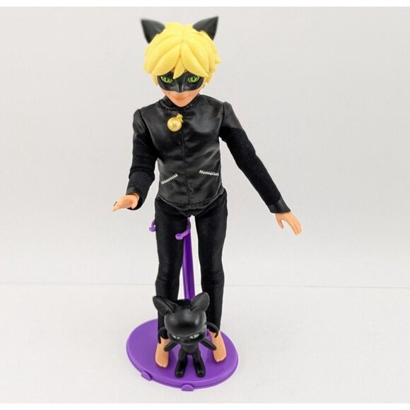 Miraculous Ladybug Cat Noir Doll 11" with Plagg Figure 3" Incomplete - Picture 4 of 16